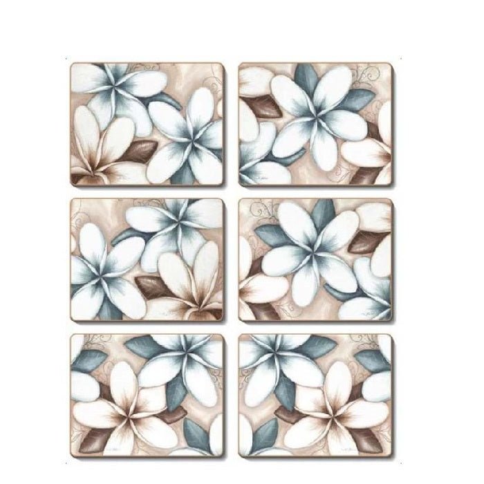 Ocean Frangipani Coasters - Paulas Home & Living