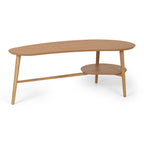 Oslo Coffee Table Shaped with Shelf - Paulas Home & Living