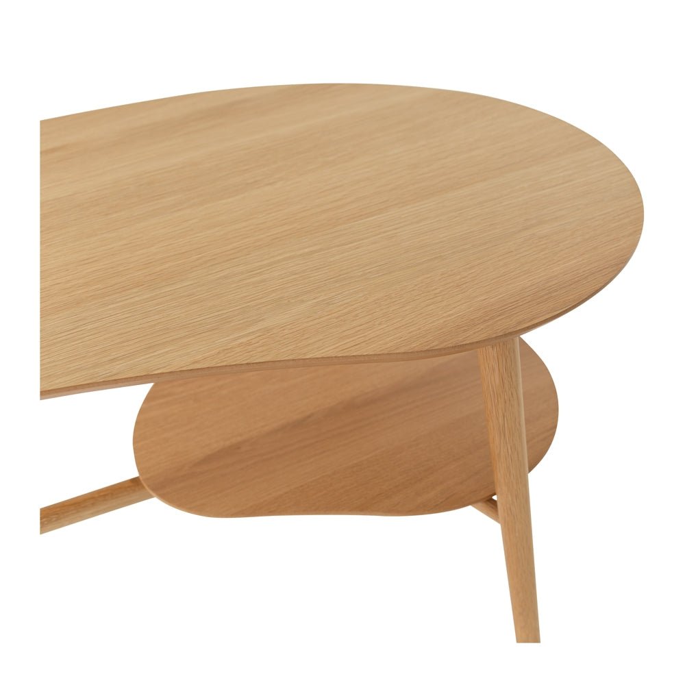 Oslo Coffee Table Shaped with Shelf - Paulas Home & Living