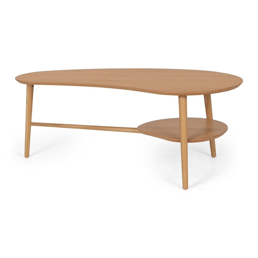 Oslo Coffee Table Shaped with Shelf - Paulas Home & Living