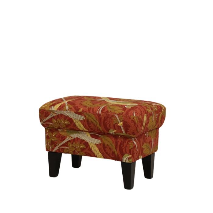 Ottoman – Chinoiserie fabric - Paulas Home & Living