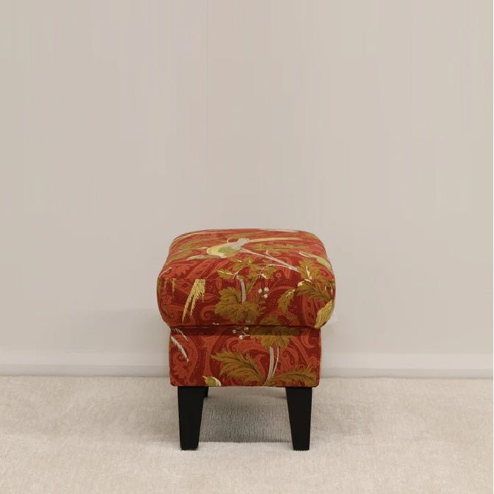 Ottoman – Chinoiserie fabric - Paulas Home & Living