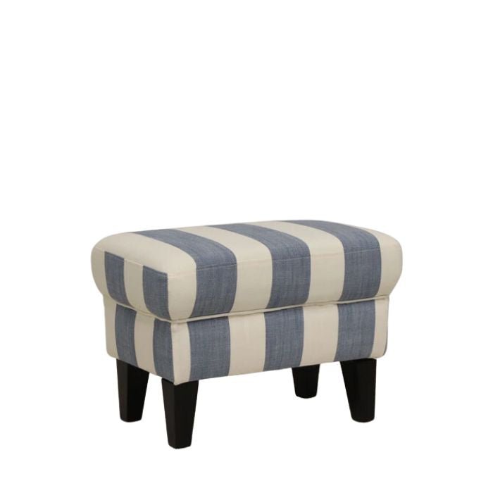 Ottoman – Hampton Stripe fabric - Paulas Home & Living