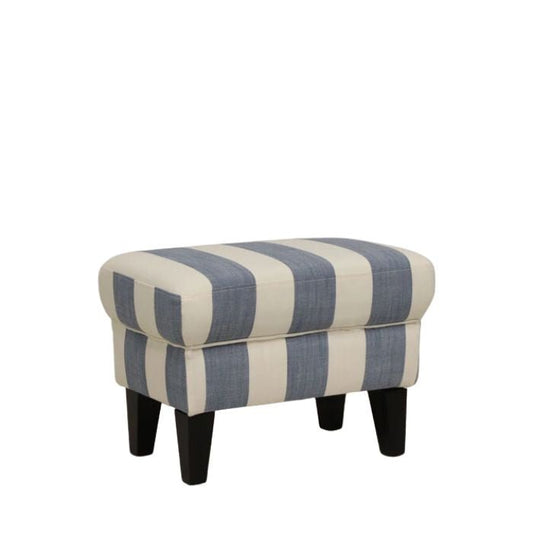 Ottoman – Hampton Stripe fabric - Paulas Home & Living