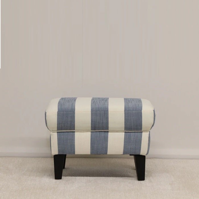 Ottoman – Hampton Stripe fabric - Paulas Home & Living