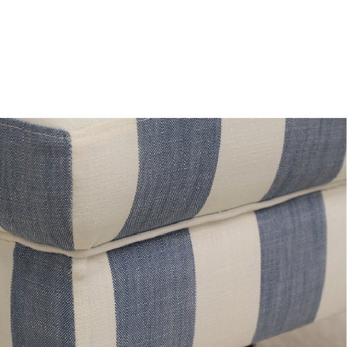 Ottoman – Hampton Stripe fabric - Paulas Home & Living