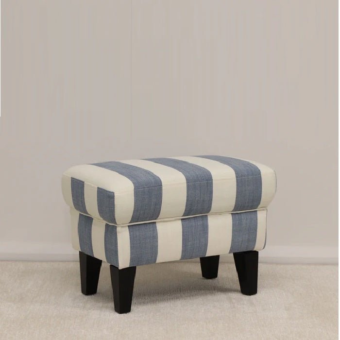 Ottoman – Hampton Stripe fabric - Paulas Home & Living