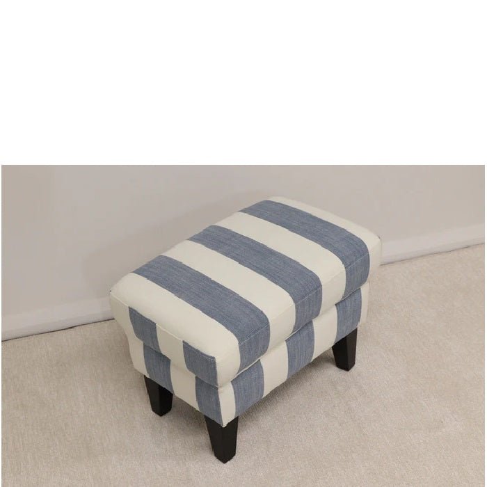 Ottoman – Hampton Stripe fabric - Paulas Home & Living