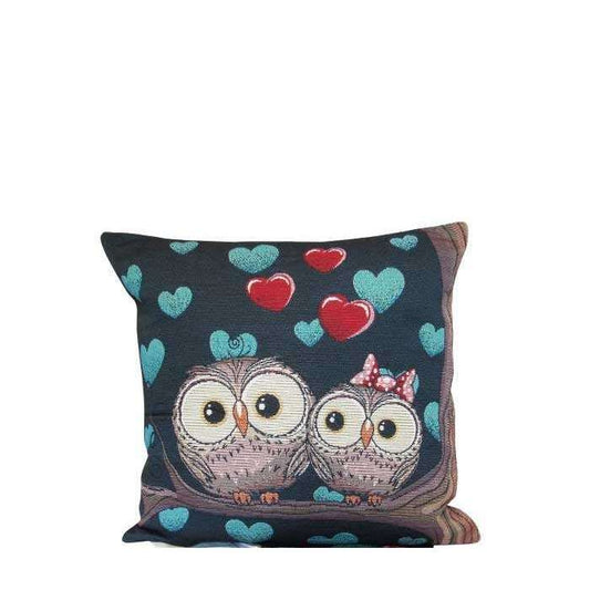 Owl Lovers in Blue Cushion - Paulas Home & Living