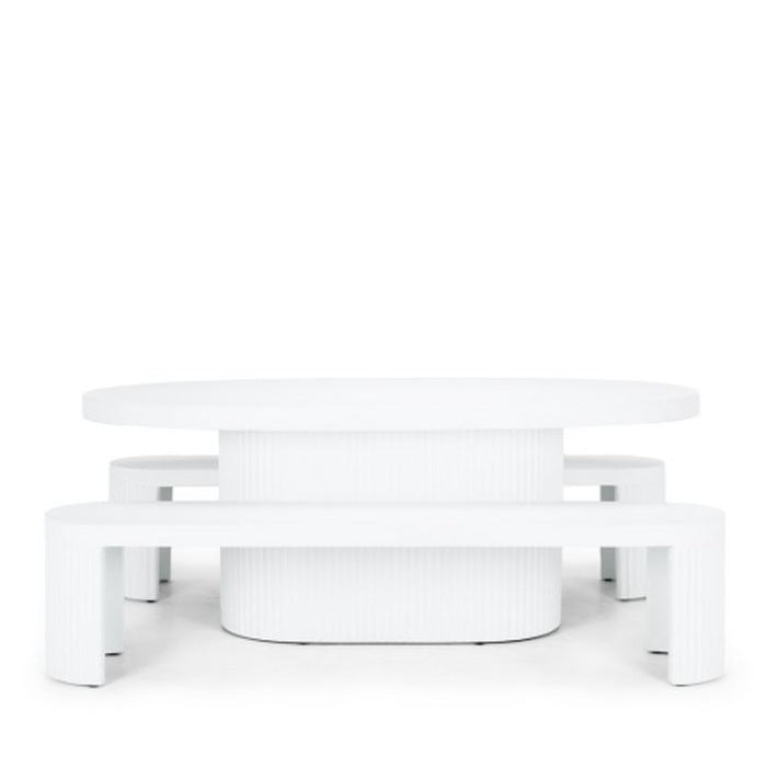 Palisade & Bench Concrete Outdoor Dining Suite 2000w - Paulas Home & Living