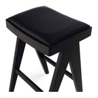 Palma Barstool - Black Oak PU Seat - Paulas Home & Living