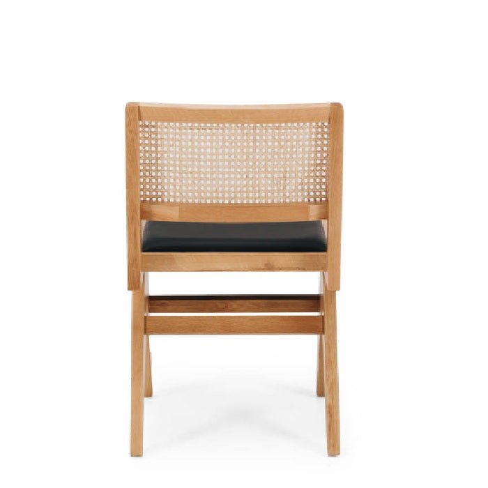 Palma Dining Chair - Natural Oak PU Seat - Paulas Home & Living