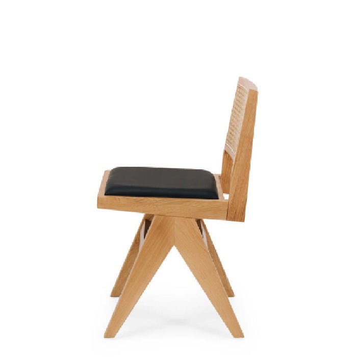 Palma Dining Chair - Natural Oak PU Seat - Paulas Home & Living