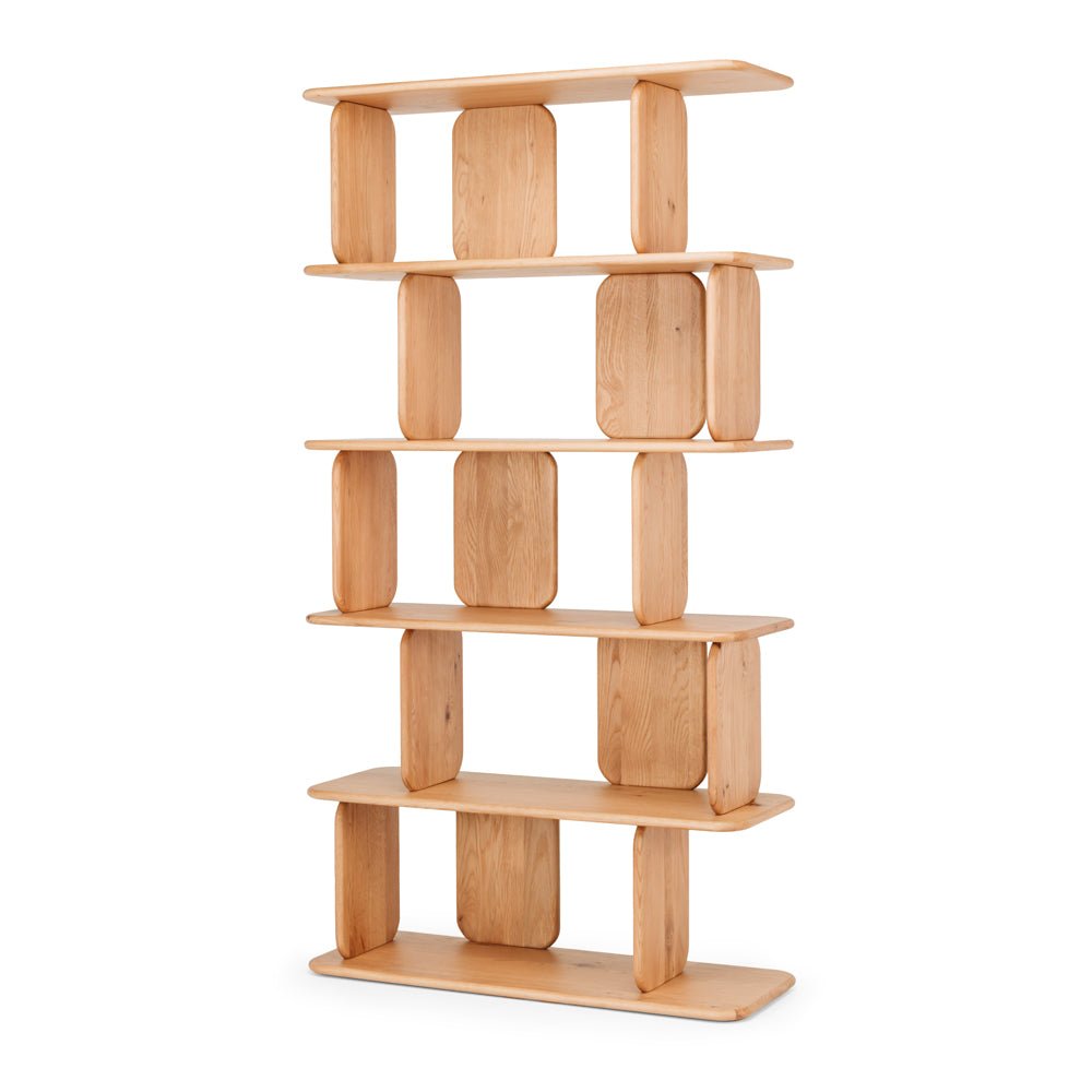 Panel Oak Bookcase High - Paulas Home & Living