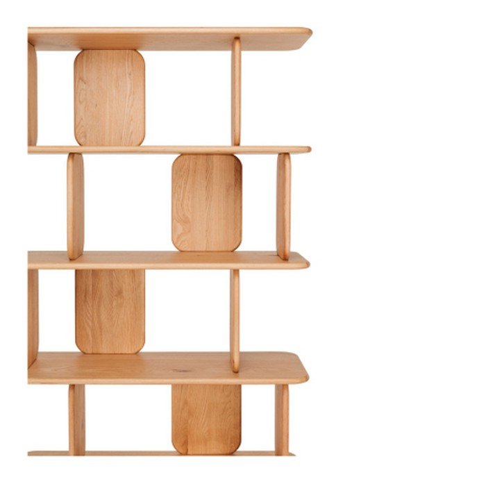 Panel Oak Bookcase High - Paulas Home & Living