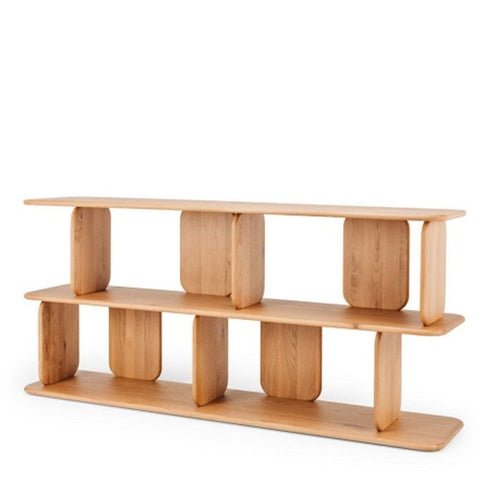 Panel Oak Bookcase Low - Paulas Home & Living