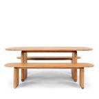 Panel Oak Dining Suite (3 pce) - Paulas Home & Living