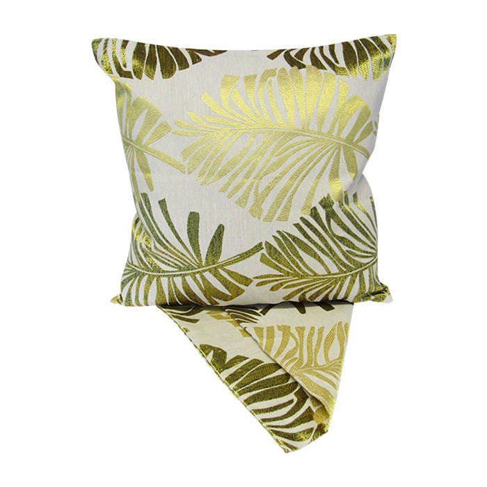 Parlor Palm Gold Cushion - Paulas Home & Living