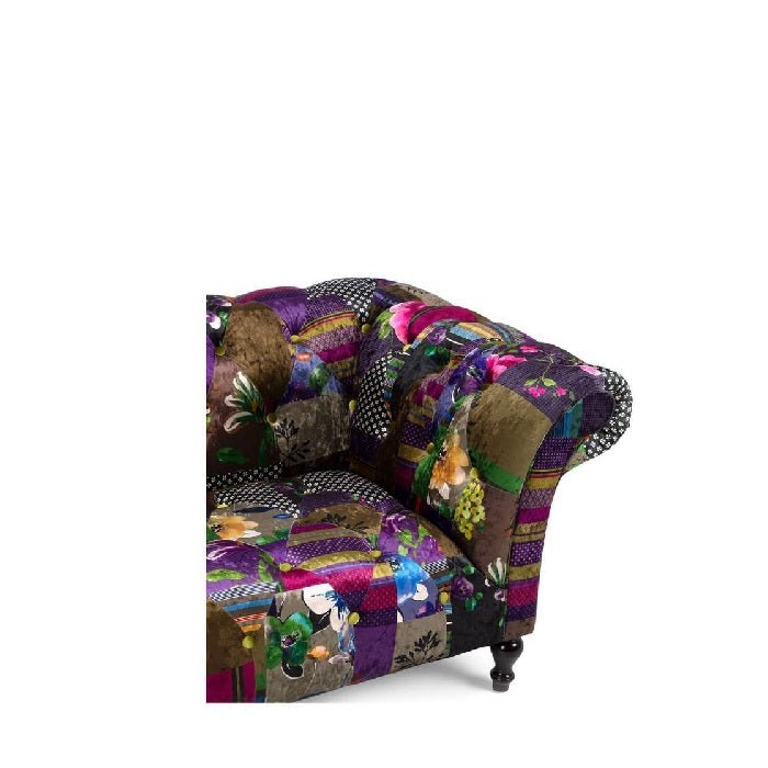 Patchwork 3 Seater Sofa - Velvet - Paulas Home & Living