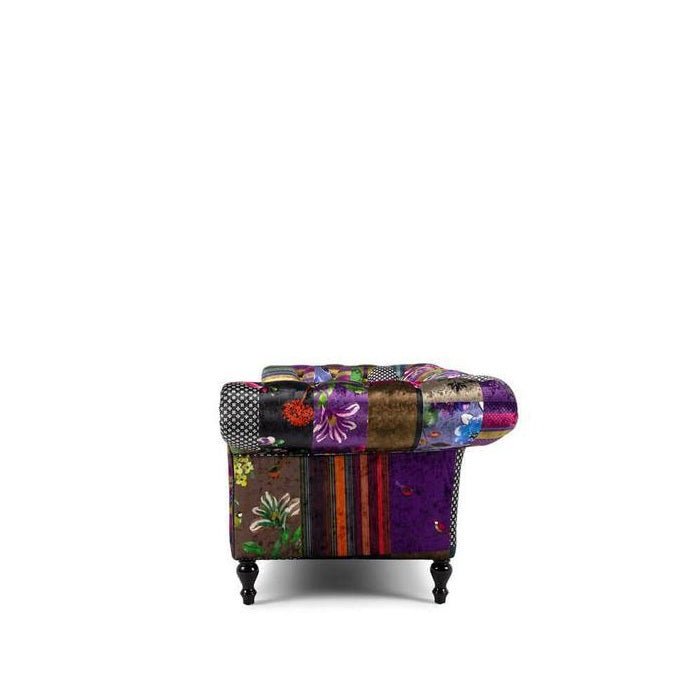 Patchwork 3 Seater Sofa - Velvet - Paulas Home & Living