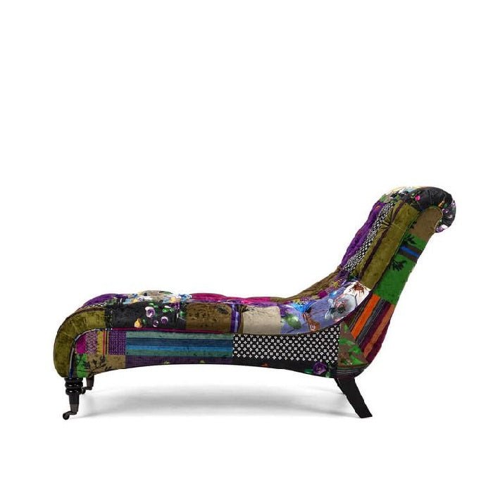 Patchwork Chaise - velvet - Paulas Home & Living