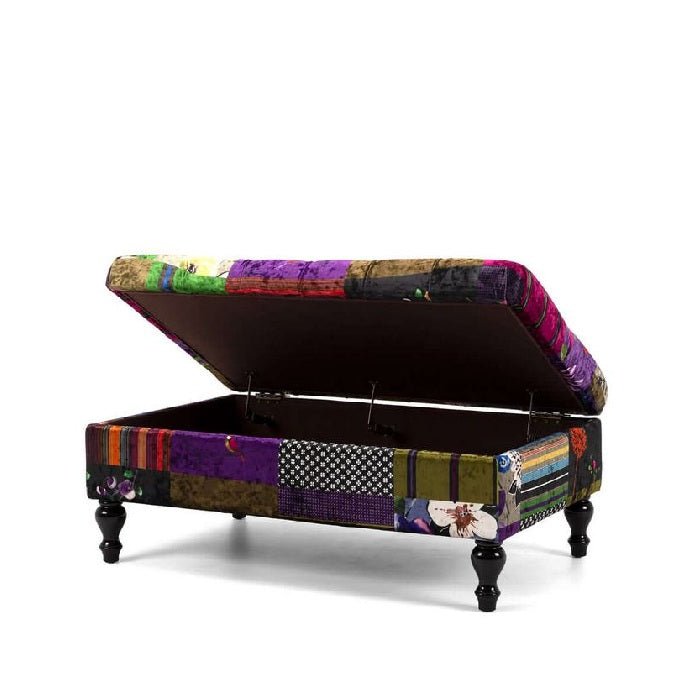 Patchwork Storage Ottoman - stunning - Paulas Home & Living