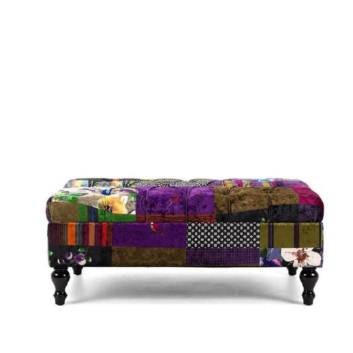 Patchwork Storage Ottoman - stunning - Paulas Home & Living