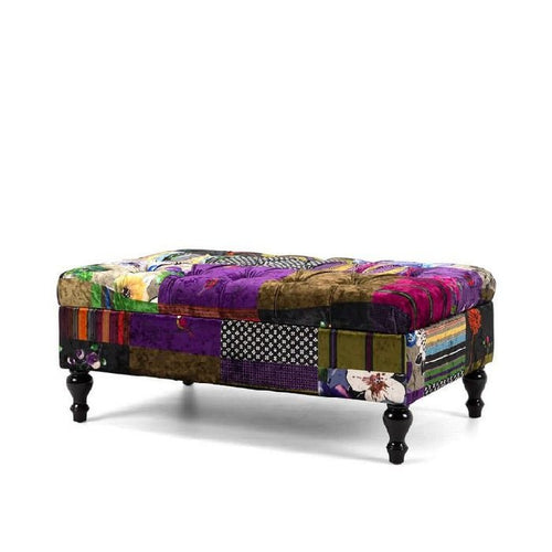 Patchwork Storage Ottoman - stunning - Paulas Home & Living
