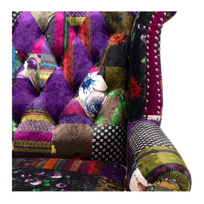 Patchwork Wingback Chair - Paulas Home & Living