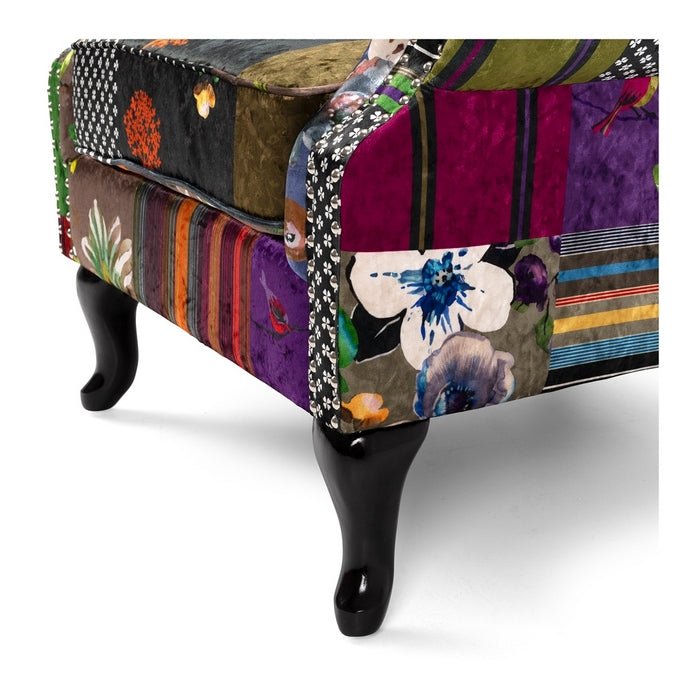 Patchwork Wingback Chair - Paulas Home & Living
