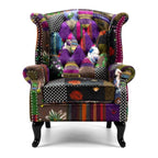 Patchwork Wingback Chair - Paulas Home & Living