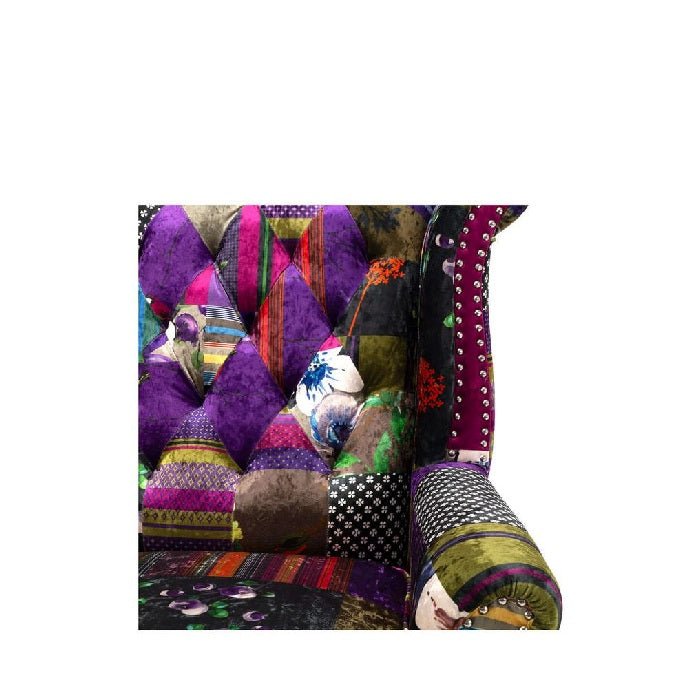 Patchwork Wingback Chair - Paulas Home & Living