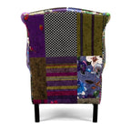 Patchwork Wingback Chair - Paulas Home & Living