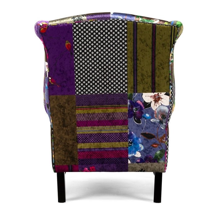Patchwork Wingback Chair - Paulas Home & Living