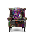 Patchwork Wingback Chair - Paulas Home & Living