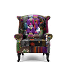 Patchwork Wingback Chair - Paulas Home & Living