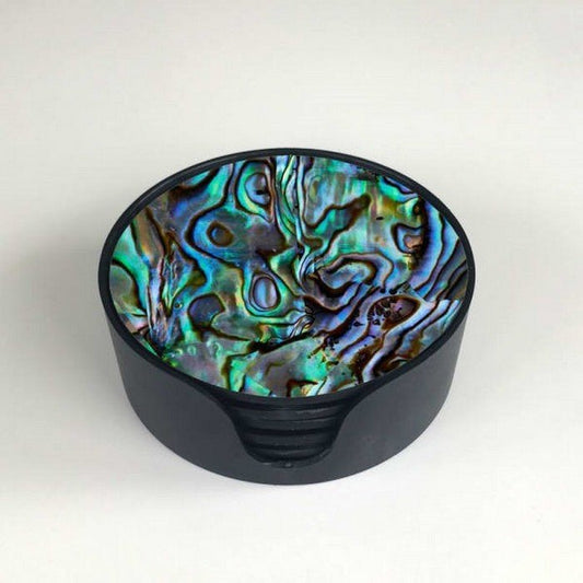 Paua Coaster Set - Glass - Paulas Home & Living