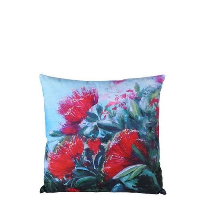Pohotukawa Painting Cushion - Paulas Home & Living