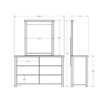 Portland Dresser 6 Drawer - Paulas Home & Living
