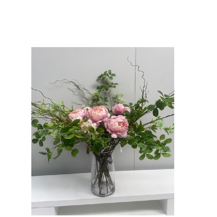 Pretty in Pink - Artificial Floral Arrangement & Vase - Paulas Home & Living