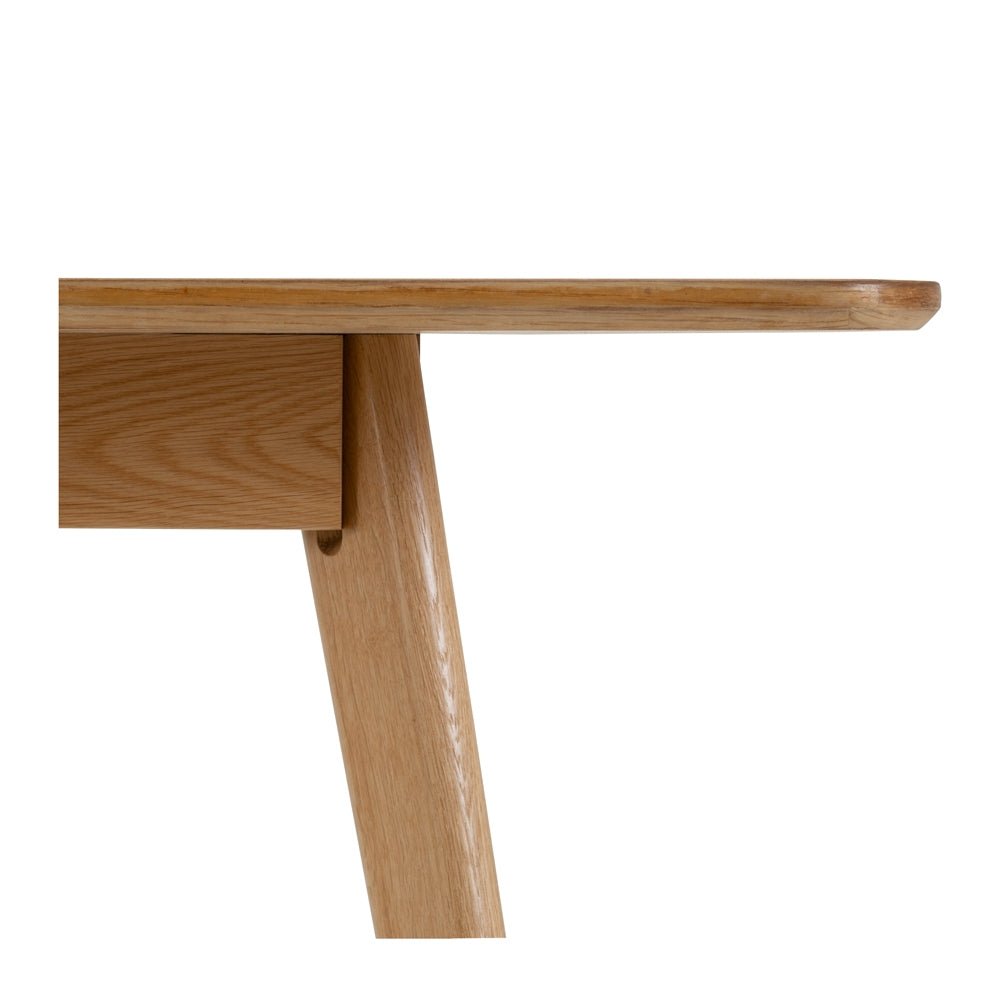 Radius Dining Table - 1600w - Oak Top - Paulas Home & Living