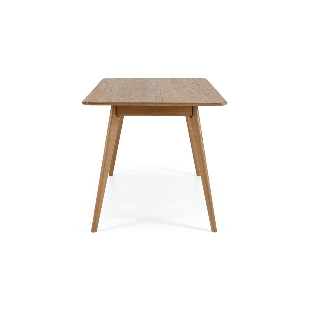 Radius Dining Table - 1600w - Oak Top - Paulas Home & Living
