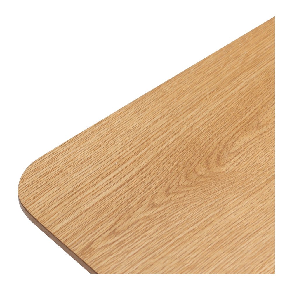 Radius Dining Table - 1600w - Oak Top - Paulas Home & Living