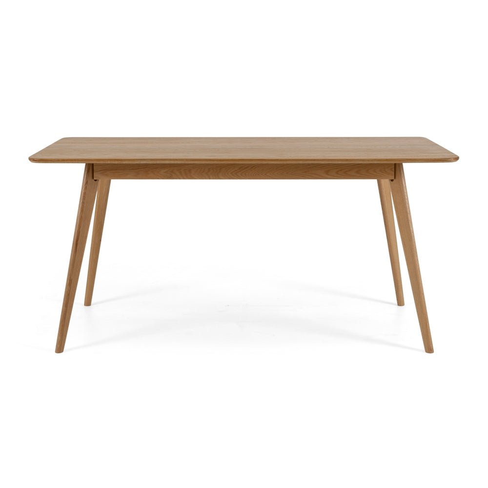 Radius Dining Table - 1600w - Oak Top - Paulas Home & Living
