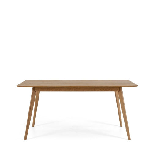 Radius Dining Table - 1600w - Oak Top - Paulas Home & Living