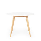 Radius Dining Table 1mDia - White Top - Paulas Home & Living
