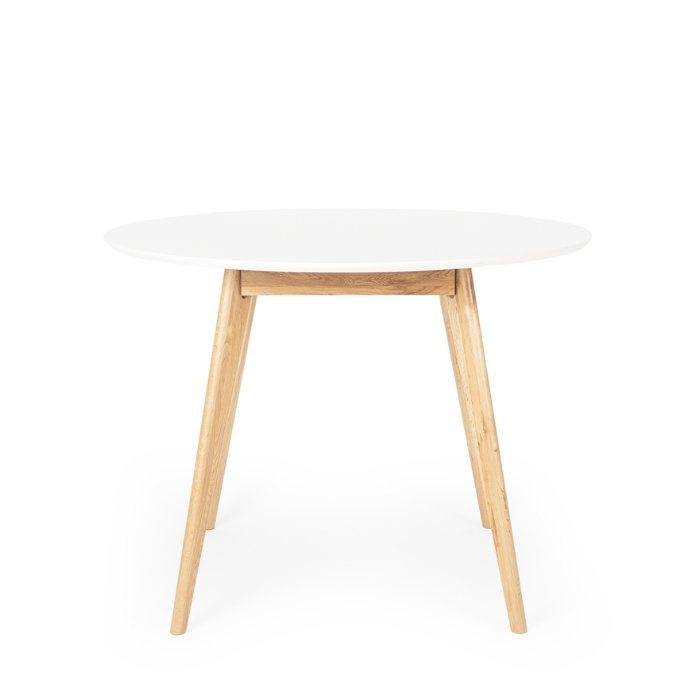 Radius Dining Table 1mDia - White Top - Paulas Home & Living