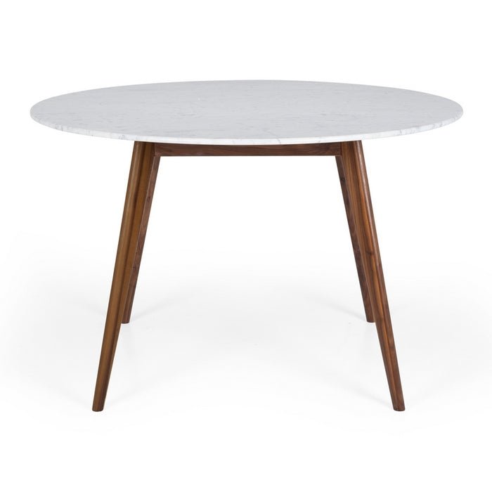 Radius Dining Table - Marble 1.2Dia - Walnut - Paulas Home & Living