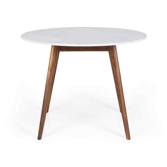 Radius Dining Table - Marble 1m Dia - Walnut - Paulas Home & Living