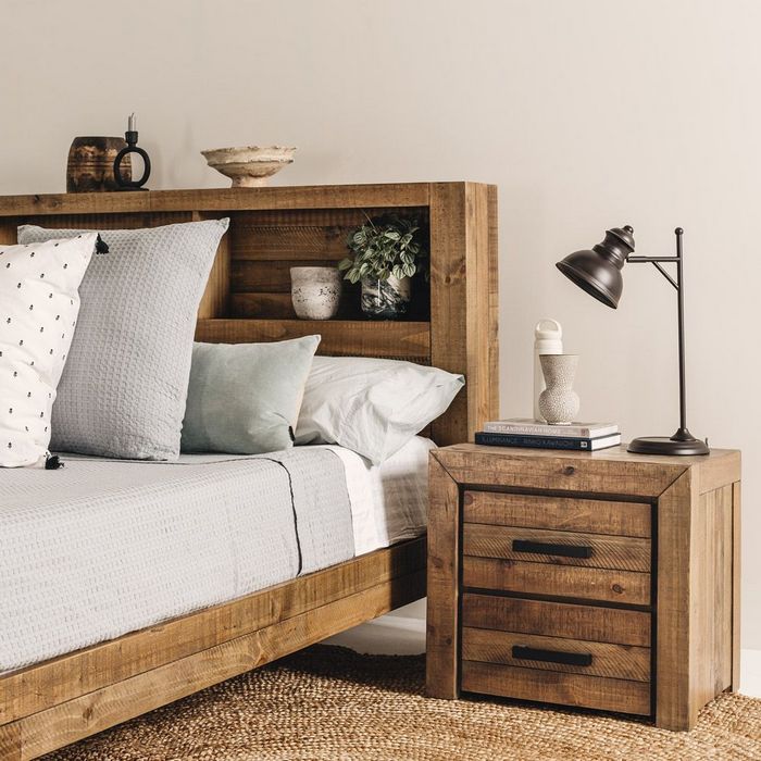 Raglan Slatframe plus Bedside Cabinet - Paulas Home & Living